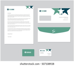 Set of vector corporate identity templates. Modern business stationery design