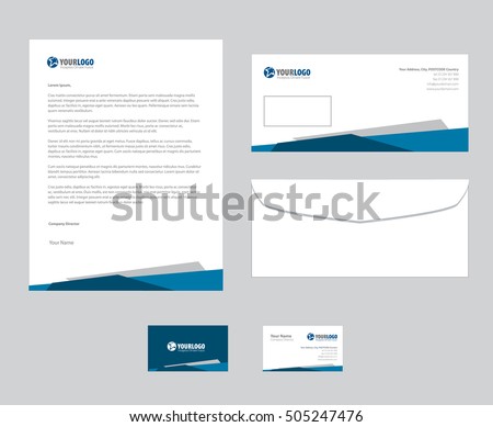 set vector corporate identity templates modern stock vector royalty corporate stationery templates