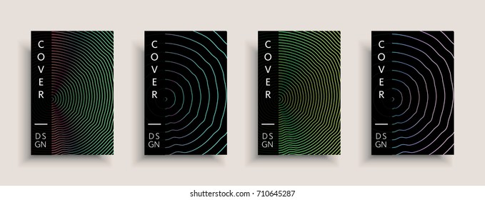 Set of vector cover design with fluid color liquid with trendy bright shapes composition. Futuristic digital illustration design. Templates for posters, banners, covers, flyers, presentations and reports.