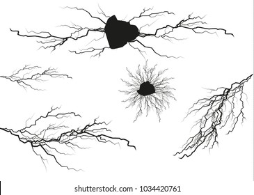 Set of vector cracks isolated.