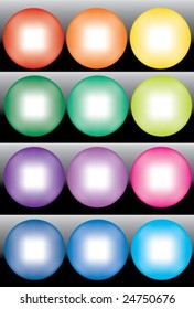 Set of vector crystal balls