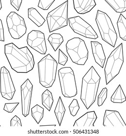 Set of vector crystal shapes. Graphic
