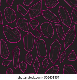 Set of vector crystal shapes. Graphic
