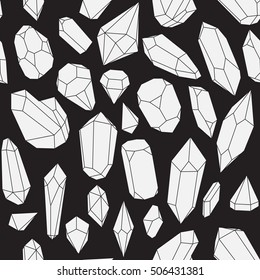Set of vector crystal shapes. Graphic
