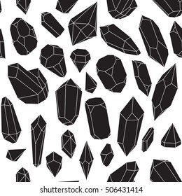 Set of vector crystal shapes. Graphic

