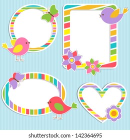 Set of vector cute frames