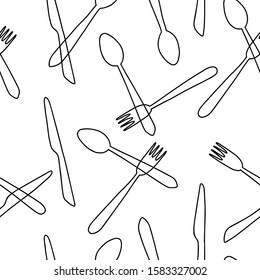 Set of vector cutlery. knife, fork, spoon.