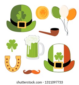 Set of vector decoration for St. Patrick`s Day