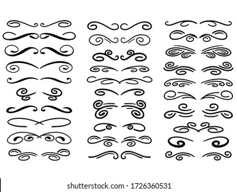 Set of vector decorative dividers