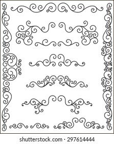 Set of vector decorative elements.