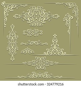 Set of vector decorative elements