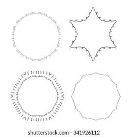 set vector decorative frame.