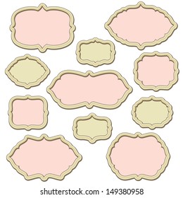 Set of vector decorative frames