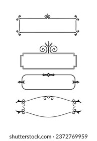 Set vector decorative frames collection