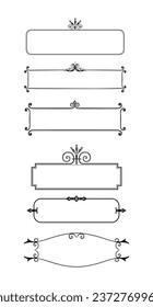 Set vector decorative frames collection