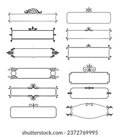 Set vector decorative frames collection