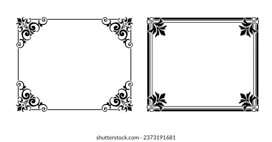 Set vector decorative frames collection