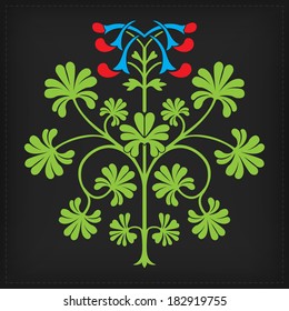 Set of vector decorative ornament elements.