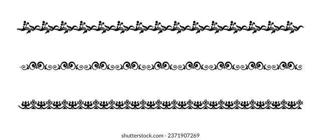 Set vector decorative ornaments collection