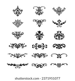 Set vector decorative ornaments collection