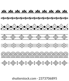 Set vector decorative separatings design