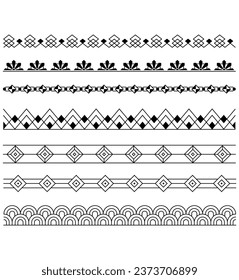 Set vector decorative separatings design