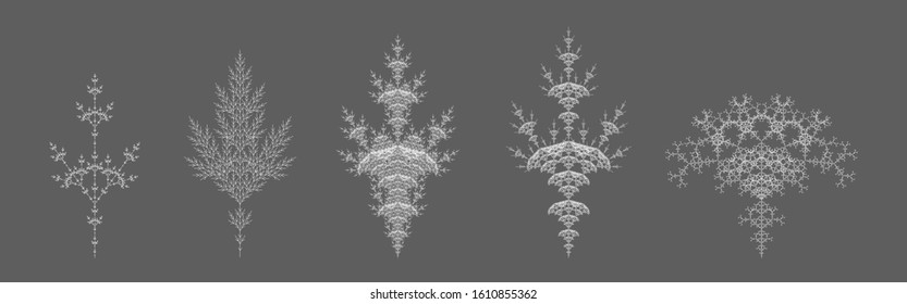 Set of Vector Dendritic Self-Contacting Design - Plant Like L-system Mathematical Model
