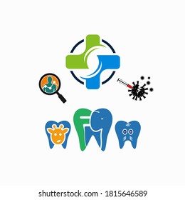Set vector, dental healthy logo design vector