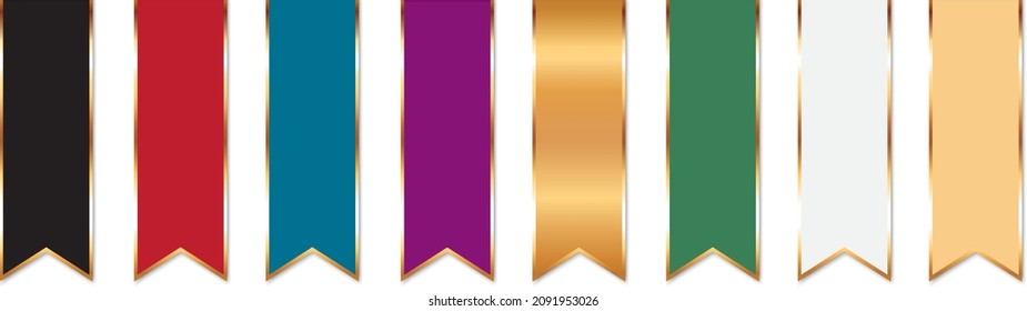 set of vector desigl element bookmark banners	