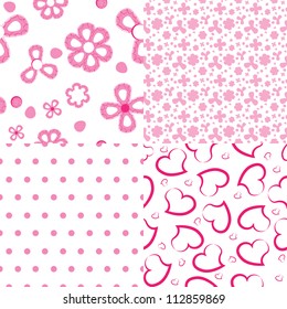 set of vector design for a baby girl