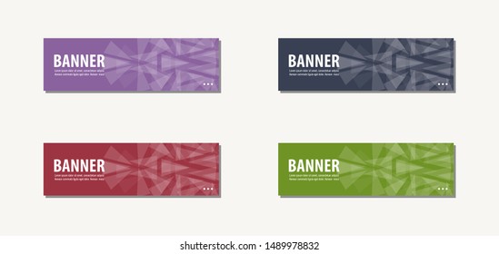 Set of Vector design Banner background.