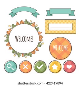 a set of vector design elements