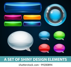 A set of vector design elements