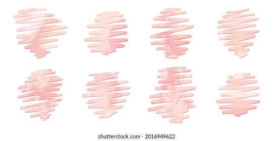 Set of vector design elements. Abstract doodles or brush strokes.