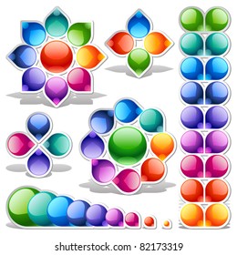 Set of vector design elements. Logotype for Cosmetics, Fashion