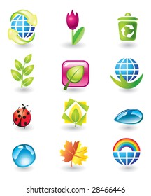 Set of vector design elements. Nature.