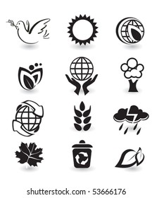 Set of vector design elements. Nature.