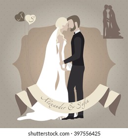 Set of Vector Design Elements for Wedding Invitations. Set of wedding invitation vintage design elements, designers toolkit