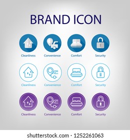 Set of Vector design icons for Business, Corporate Brand idea.