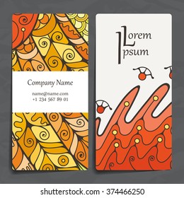 Set of vector design templates. Brochures in random colorful style. Frames and backgrounds. Zentangle designs.