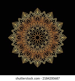 Satz von Vektordesign-Vorlagen. Visitenkarte mit Blumenkreisornament.mandala style.luxuriöses Gold.