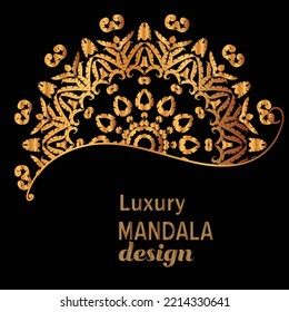 Satz von Vektordesign-Vorlagen. Visitenkarte mit Blumenkreisornament.mandala style.luxuriöses Gold.