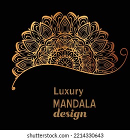 conjunto de plantillas de diseño vectorial. Tarjeta de visita con círculo floral ornament.mandala estilo.oro de lujo.
