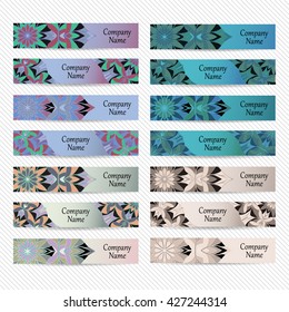 Set of vector design templates. Vintage frames and backgrounds. Floral mandala pattern and ornaments. Oriental design Layout. Asian, Arabic, Indian, ottoman motifs. Banner set.