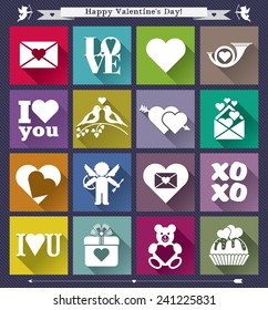 Set of vector designed tags for St. Valentine's Day