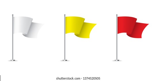 set of vector desk flags