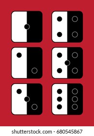 Set of vector dices.