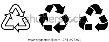 set vector different recycling icon. ecology symbol designs illustation
