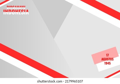 set of vector dirgahayu "longevity" indonesia 17 Agustus "August" 1945, Indonesia Happy Independence Day greeting card, banner, and texture background with copy space area