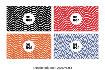 Set of Vector Distort Patterns Banner, Poster, Website, story, Pattern, and Print